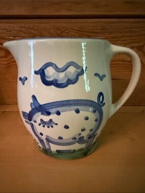 M.A. Hadley Large Country Pig Stoneware Pitcher